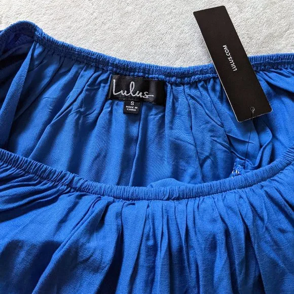 Lulus NWT Blue Tassel Dress - Picture 3 of 3